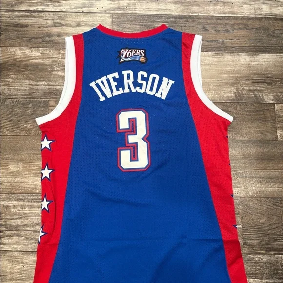 Allen Iverson (sizes below) 2003-04 blue classic throwback All